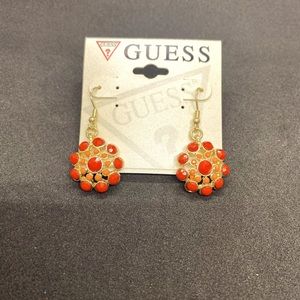 Burnt Orange Guess Fashion Earrings